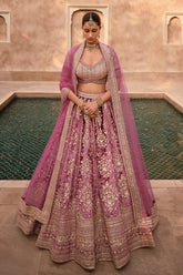 Designer pure viscose with hand work, detailed embroidery lehenga